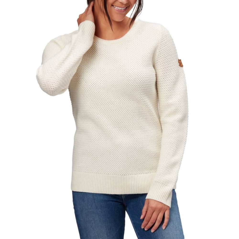Fjallraven NWT Wool Ovik Structure Sweater Chalk White | Size M